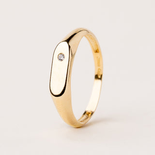 anello ovale oro elegante zircone