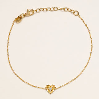 bracciale cuore oro zirconi elegante