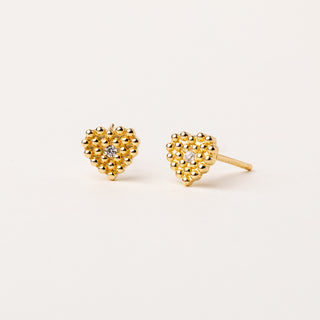 orecchini cuore oro piccoli zirconi