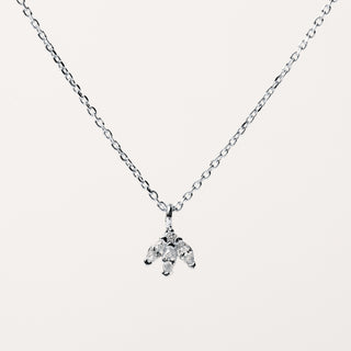 collana Argento pendente zirconi elegante