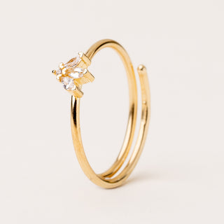 anello oro regolabile zircone