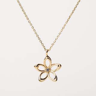 collana fiore oro elegante