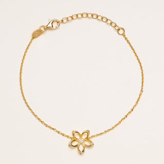 bracciale fiore oro elegante