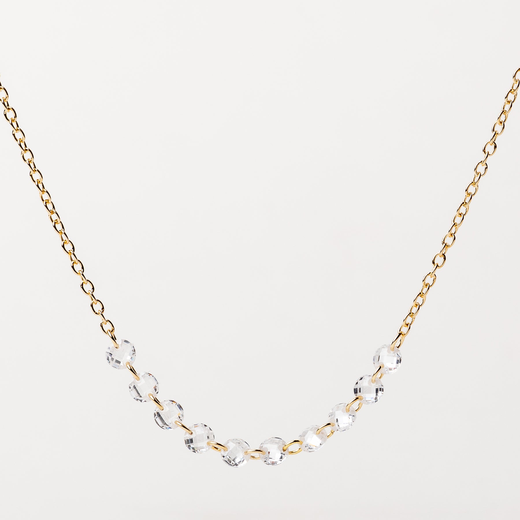 Collana in argento 925 placcato oro con zirconi centrali – Jewels Collana in argento 925 placcato oro con zirconi centrali – Jewels