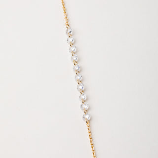 Collana in argento 925 placcato oro con zirconi centrali luminosi