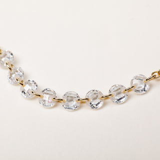 Bracciale in argento 925 placcato oro con zirconi centrali luminosi