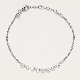 Bracciale in argento 925 placcato rodio con zirconi centrali luminosi