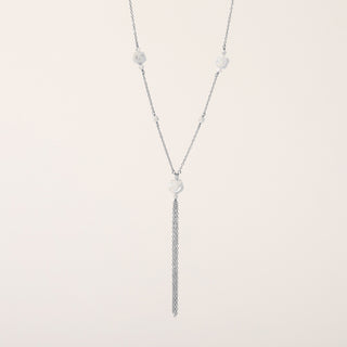 Collana Y Argento con fiore madreperla pendente