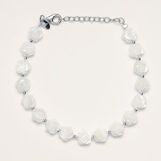 Bracciale Argento con fiore madreperla raffinato