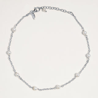 Cavigliera Argento con perle naturali