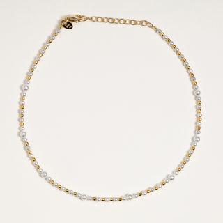 Cavigliera con perle sintetiche oro