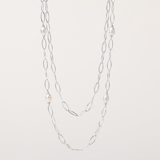 AL5128 collana perle acqua dolce Argento elegante donna gioiello luxury