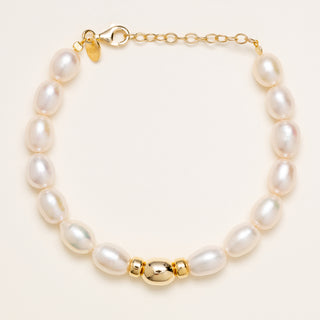 AL5132 bracciale perle acqua dolce oro donna elegante luxury