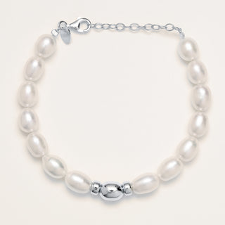 AL5132 bracciale perle acqua dolce Argento donna elegante luxury