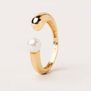 anello perla acqua dolce regolabile oro elegante donna gioiello luxury