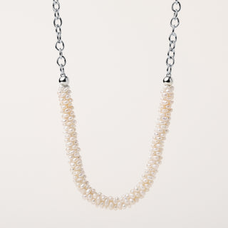 collana statement perle acqua dolce Argento elegante donna