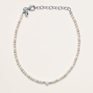 bracciale perle sintetiche Argento elegante donna