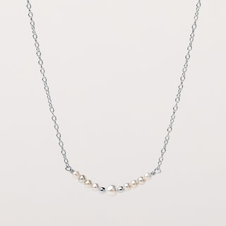 collana perle sintetiche Argento moderna elegante donna