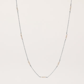 collana lunga perle sintetiche Argento elegante donna