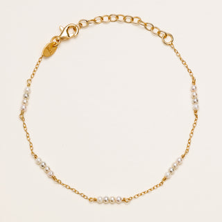 bracciale minimal perle sintetiche oro donna