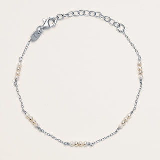 bracciale minimal perle sintetiche Argento donna