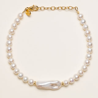 bracciale perle acqua dolce barocco oro