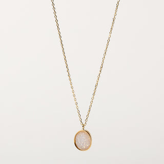 collana agata cristallo iridescente oro donna