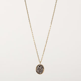 collana agata cristallo iridescente oro donna