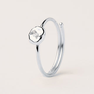 anello Argento regolabile pietra luminosa