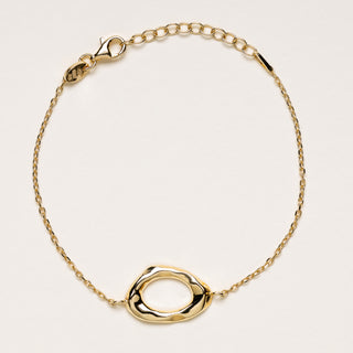 bracciale oro ovale design moderno