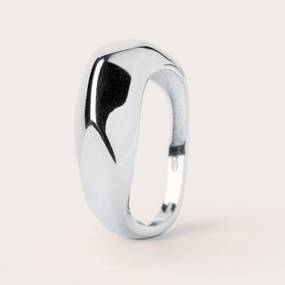 anello statement Argento design scultoreo