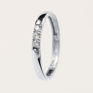 anello Argento zirconi eleganti
