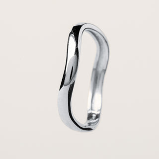 anello Argento onda design