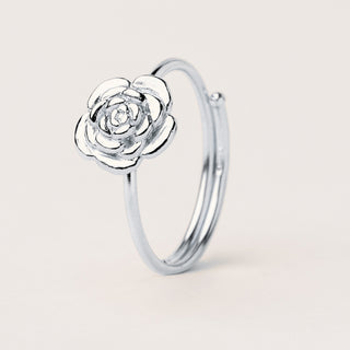 Anello Argento con rosa