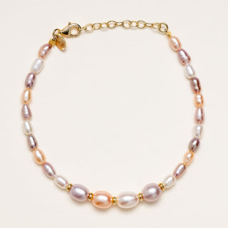 Bracciale con perle d’acqua dolce multicolor