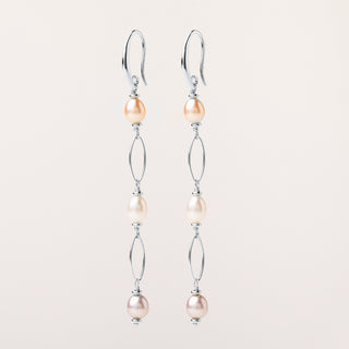 Orecchini pendenti con perle d’acqua dolce multicolor