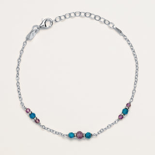 Bracciale apatite e ametista con pietre di apatite e ametista