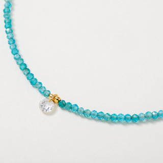 Bracciale con pietre naturali e zircone tondo pendente in argento 925 placcato oro