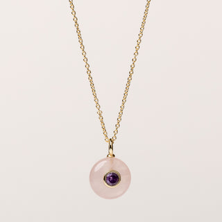 Collana in argento 925 dorato impreziosita da pietra naturale e zircone.