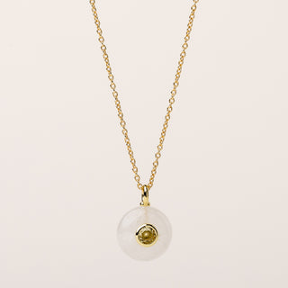 Collana in argento 925 dorato impreziosita da pietra naturale e zircone.