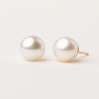 Orecchini a lobo in argento 925 placcato oro con perle d’acqua dolce