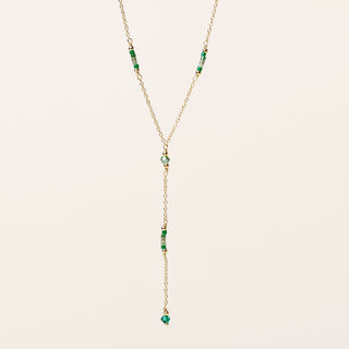 Collana in argento 925 dorato con miyuki dal design geometrico essenziale.
