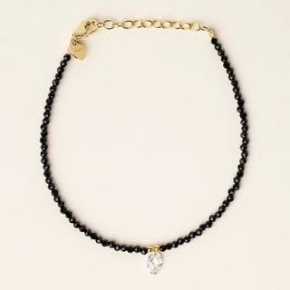 Bracciale in argento 925 dorato con spinello naturale dal design geometrico essenziale.